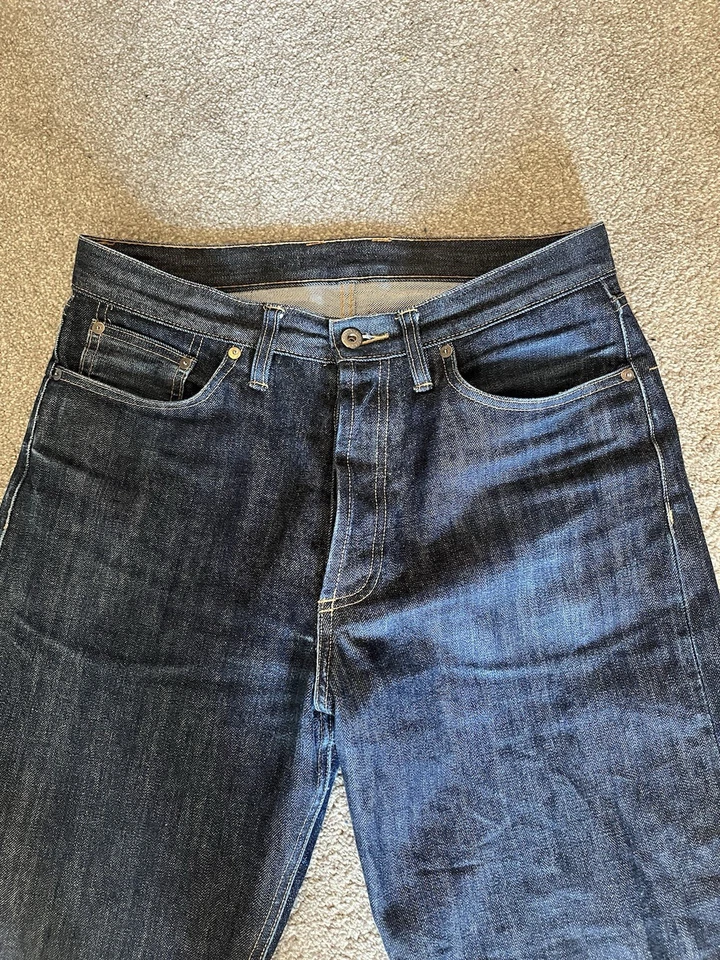 Denim japonés con ribete 3sixteen RS-100x hecho en EE. UU. 32W sin dobladillo ancho relajado Foto 3 de 4
