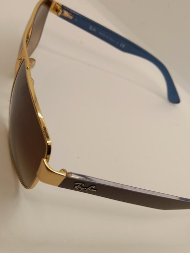 Gafas de sol Ray-Ban RB 3530 58-17 140 Aviator Arista doradas marrones lentes (G129) - Imagen 8 de 10