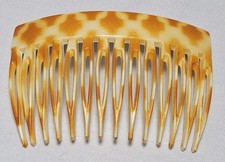 Vintage Faux Tortoise Modele Depose Side Hair Comb Made In France 1970s