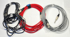 Audio Cables XLR Jack Mono 2 x 7m 2 x 3m QTX 1/4" Female Guitar Mic Sound (4)