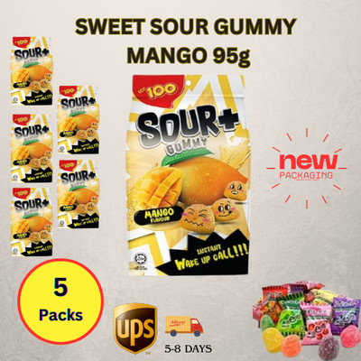 Sweet LOT 100 Sour Candy Mango Flavor Perfect Combination Soft Chewy