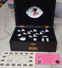 Barbie 35th Anniversary 1994 Bone China Tea Set Teapot, Cups, Saucers