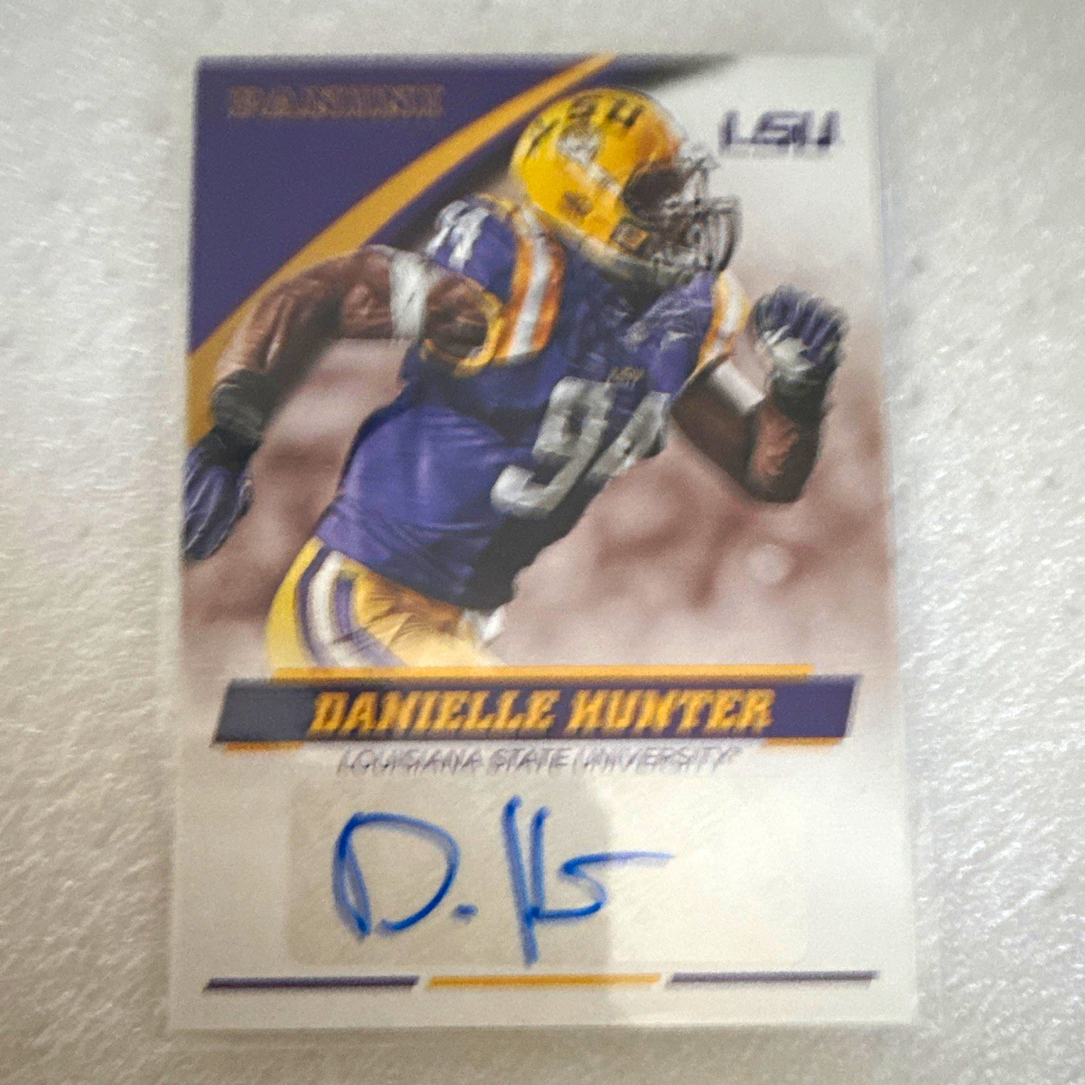 Panini 2015 LSU Tigers Signatures Danielle Hunter RC Auto Insert #DH-LSU