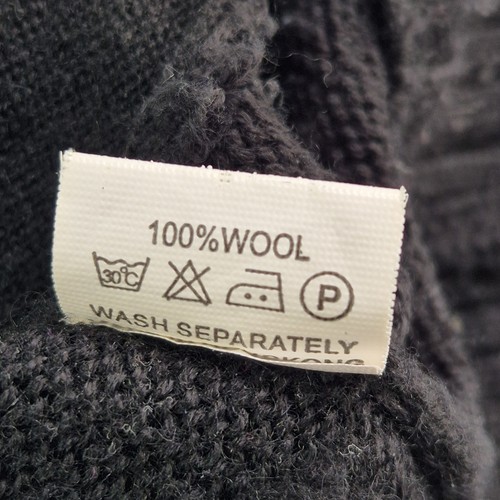 Paul Smith Cardigan Mens Size XXL Black Full Zip 100% Wool Pockets Soft Comfort - Picture 8 of 8