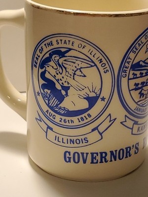 Vintage 1973 Governor's Roundup Mug - Illinois/Kansas/Missouri/USA/States/Coffee