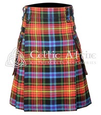LGBTQ Pride Scottish Tartan Utility Kilt - Made to Order By Celtic Attire