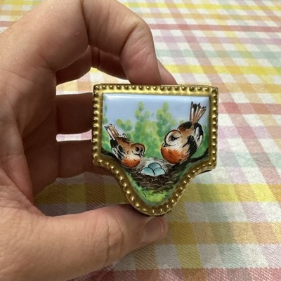 Limoges Peint Main Trinket Box Bottle Holder