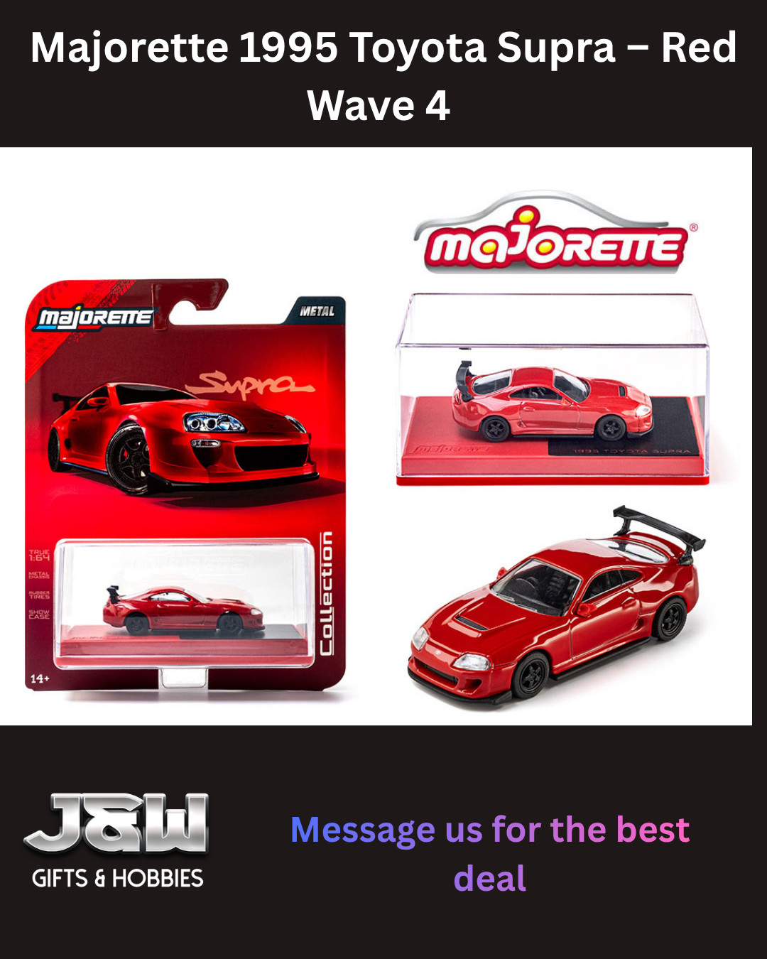 Majorette 1995 Toyota Supra &ndash; Red Wave 4 2026 1/64