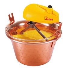PAIOLO IN RAME DIAMETRO 24CM MESCOLA POLENTA MARMELLATA, MESCOLATORE CON MOTORE