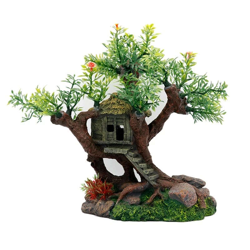 Aquarium Resin Decor Tree House with Details Landscaping Accessories
Opens in a new window or tab