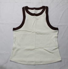 Old Navy Women's Snug Fit Cotton Blend Ribbed Tank Top BL1 Earthen Large NWT