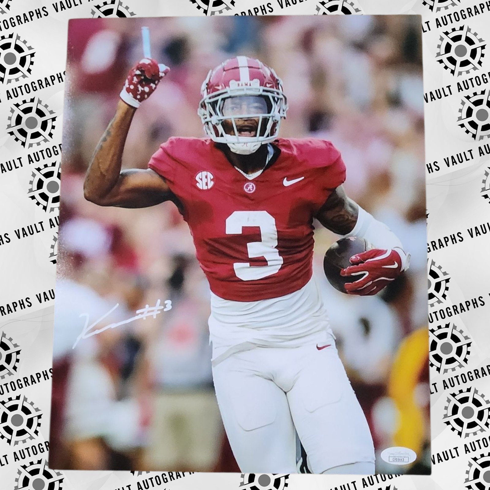 Keon Sabb Autographed Signed Alabama Crimson Tide Photo 11x14 Football Roll Tide JSA COA 