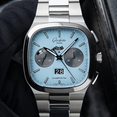Glashutte Original Seventies Chronograph Panorama Date Ocean Breeze Blue Watch