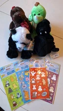Lot Of 4 Ganz Webkinz NWT Unused Codes & 4 Sealed Sticker Sheets! Mint Condition