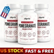 3Pack Alevia Pomegranate Capsules 60ct Organi...