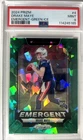 2024 Prizm Drake Maye Green Ice Emergent Rookie Refractor PSA 9 Patriots Mint RC