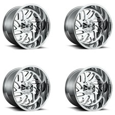 Set 4 Fuel D609 Triton 20x10 6x135 6x5.5 Chrome Plated Wheels 20 -19mm Suv Rims