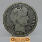 1901 Barber Silver Dime, 90% Silver - #C59771NQ