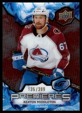 2021-22 Upper Deck Ice Rookie Premieres Red Keaton Middleton RC /399 Colorado