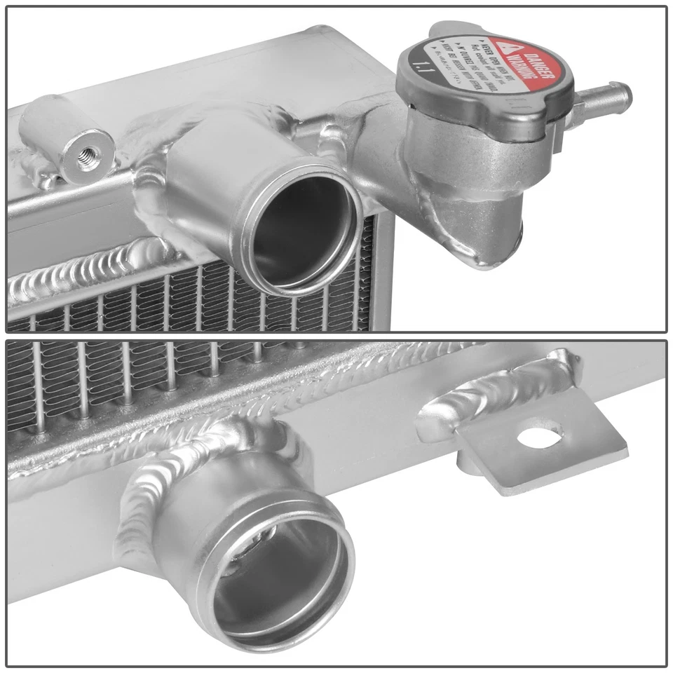 PARA 91-99 NISSAN SENTRA SE/SE-R B13/B14 SR20 MT RADIADOR DE CARRERAS DE ALUMINIO DE 2 FILAS Foto 3 de 4