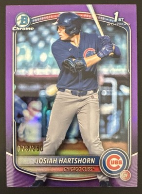 2025 Bowman Draft - Chrome Josiah Hartshorn #BDC-21 Purple Refractor /250 (RC)