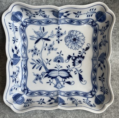 große MEISSEN Schale viereckige SERVIERSCHALE Platte SERVIERPLATTE ZWIEBELMUSTER