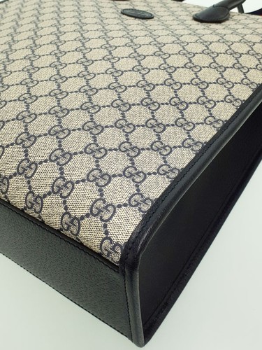 GUCCI Interlocking GG Supreme Tote Bag Beige Blue - Picture 5 of 9