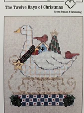 HeartStrings 12 Days SWANS A SWIMMING Cross Stitch Pattern by Pat Thode CCS