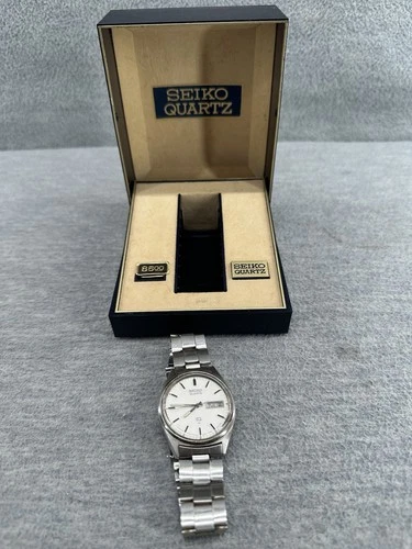 SEIKO SQ - Vintage Men's Watch Day Date 7123-8319-P Deco #119 Wristwatch JUE