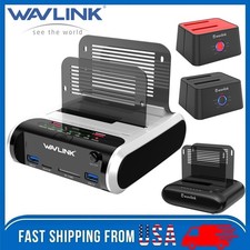 Wavlink Dual Bay Drive Enclosures Hard Drive Clone SSD HDD 2.5"/3.5" SATA UASP