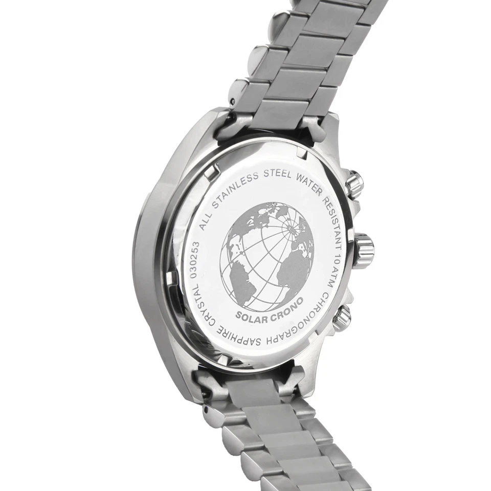 Lorenz Solar Crono 030253AA Cronografo da uomo in acciaio inox a carica solare - Immagine 2 di 4