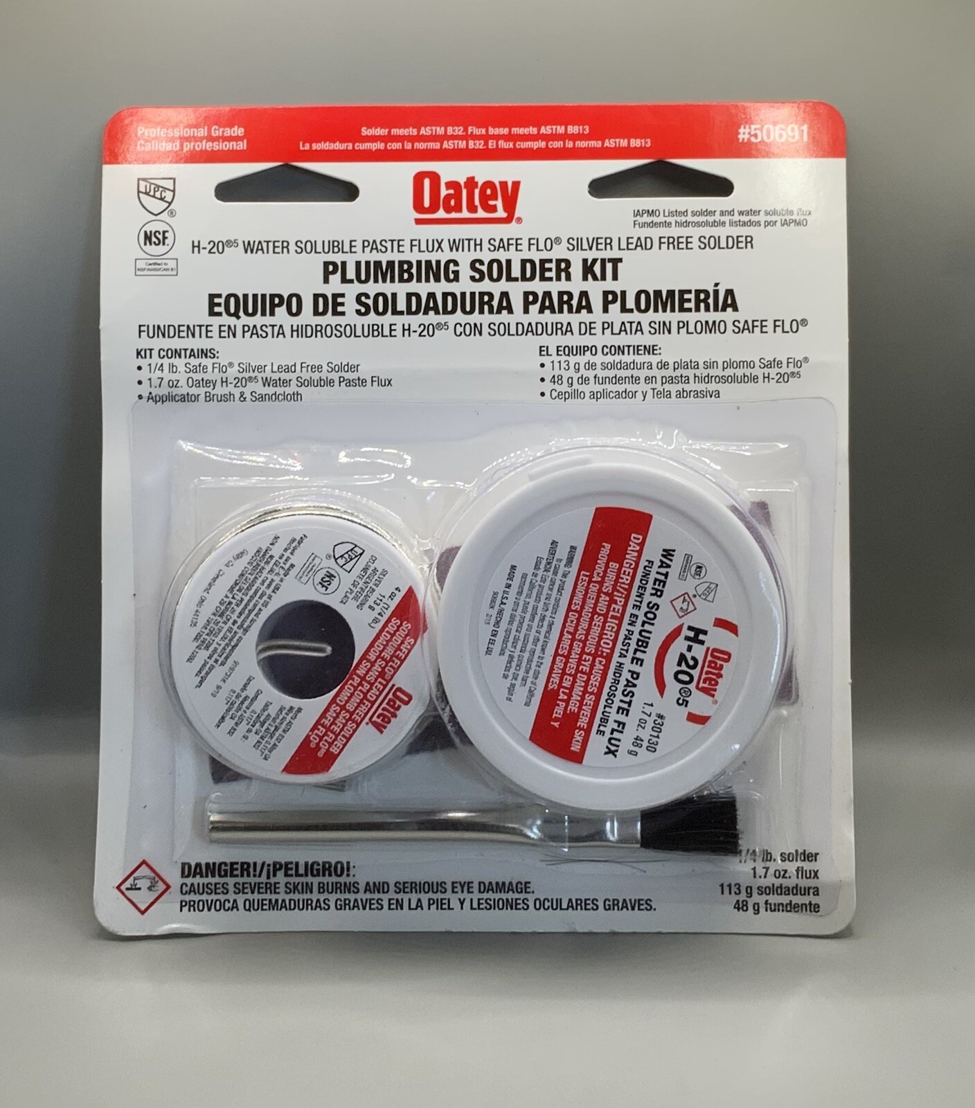 Oatay Plumbing Solder Kit 1/4 Lb Solder And 1.7 Oz Flux