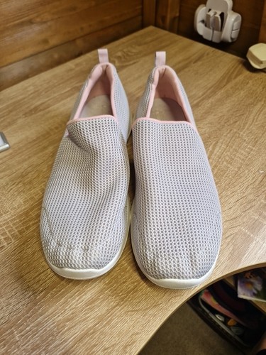 Skechers Air Cooled Memory Foam Slip On Trainers Uk Size 7 Grey And Pink - Picture 3 of 15
