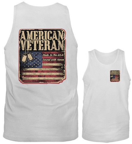 Camiseta sin mangas con gráfico American Veteran US Army Militar American Pride - Imagen 8 de 8