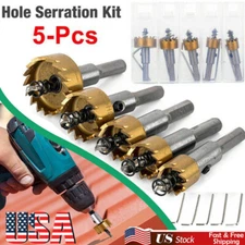 5PCS Hole Saw Tooth Kit HSS Drill Bit Set Cutting Tools for Metal Wood Alloy