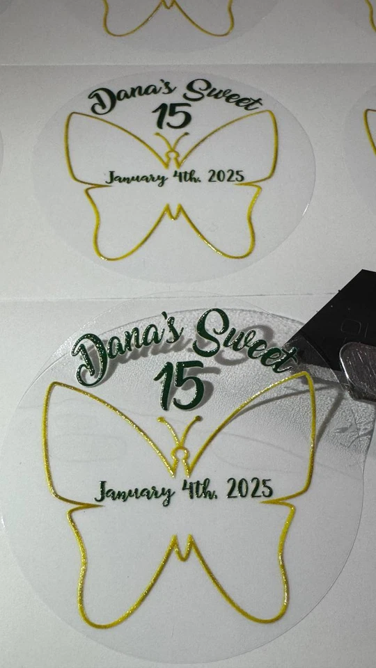 100 adesivos transparentes personalizados, etiquetas transparentes adesivos transparentes impressão a granel - Imagem 2 de 4