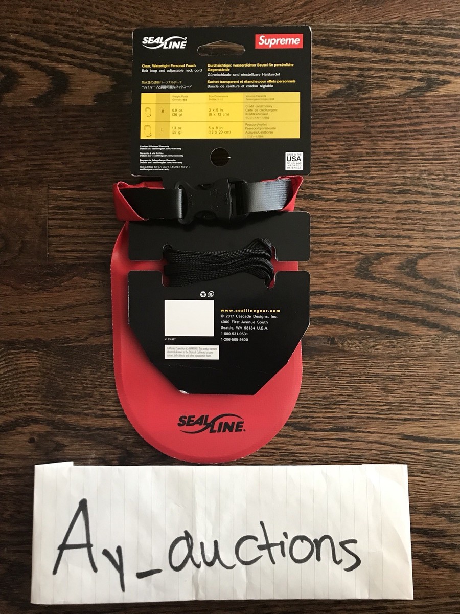 Supreme SealLine See Pouch Large Red Authentic Ss18 | eBay