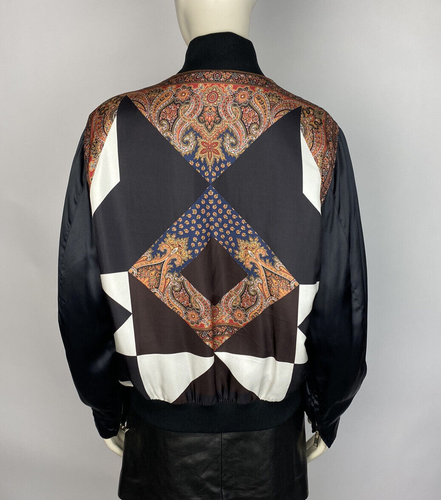 GIVENCHY SZ 40 / AU 12 / US 8 Silk Printed paisley Bomber Jacket Coat RRP $3500 - Bild 5 von 12