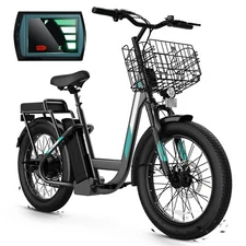 Peak 560W Electric Scooter for Adults with Seat 20Inch Fat Tire Electric Bike