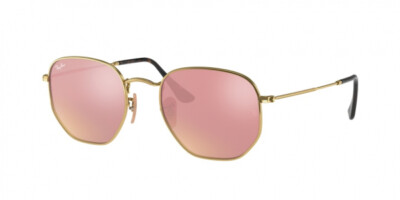 New Ray Ban Sunglasses HEXAGONAL RB 3548N 001/Z2 54MM ARISTA/PINK