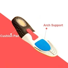 Men Gel Orthotic Sport Running Insoles Insert Shoe Pad Arch Support Cushion 