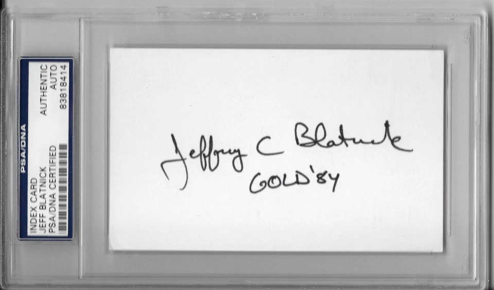 Jeff Blatnick Signed 3x5 Index Card PSA/DNA COA UFC Olympic Wrestling Autograph - Image 3 of 4