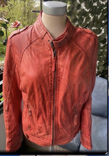 Lederjacke von Gipsy Gr.L passt b.d.G.38 40 rot - Bild 2 von 11