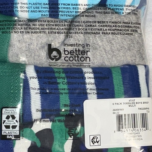 Wonder Nation 4T-5T Toddler Boys 6 Pack Briefs Underwear BRAND NEW SEALED - Picture 21 of 21