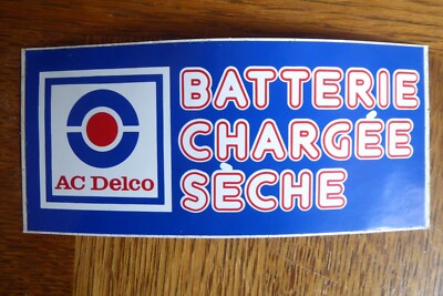 AUFKLEBER STICKER AUFKLEBER AC DELCO AKKU GELADEN TROCKEN BATTERIE