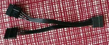 4 Pin Male to 2X 15 Pin Female SATA Converter Adapter Cable Hard DriveH5