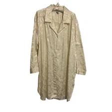 Fantasies by Morgan Taylor Ivory floral nightgown L