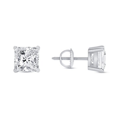 1,50 ct Asscher-Schliff Lab Created Grown Diamond Ohrringe Ohrstecker 950 Platin E/VS