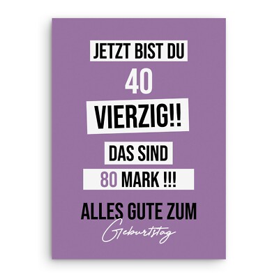 Lustige 40. Geburtstagskarte Mit Rotem Umschlag - Hochwertig & Persönlich