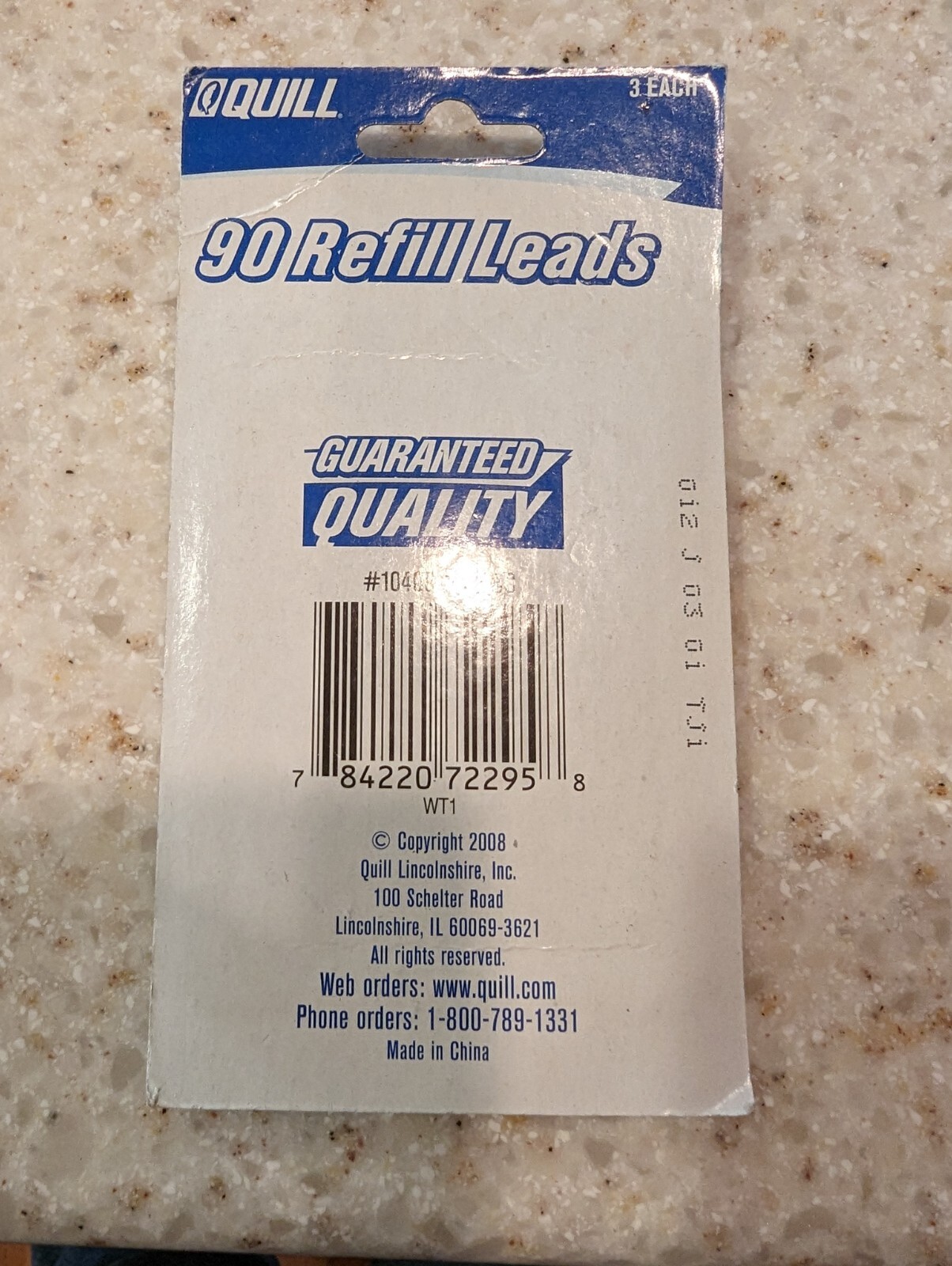LOT of 15 PACKAGES Quill Brand Mechanical Pencil Lead Refills 0.5mm 7-10405QL